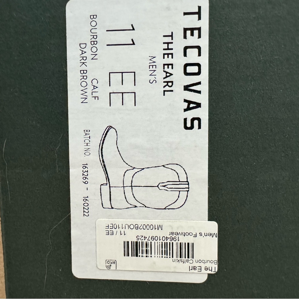 Tecovas men’s size 11. Only worn a couple of times